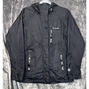 Women’s Columbia Omni-Tech Omni-Heat Waterproof Hooded Jacket Black Size Small